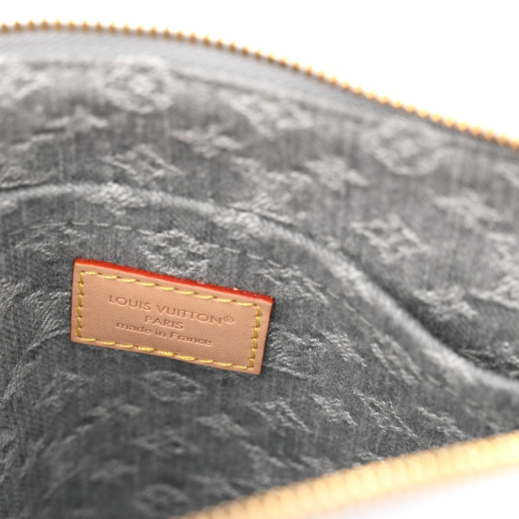 Monogram Denim Speedy Soft 30 Washed Gray