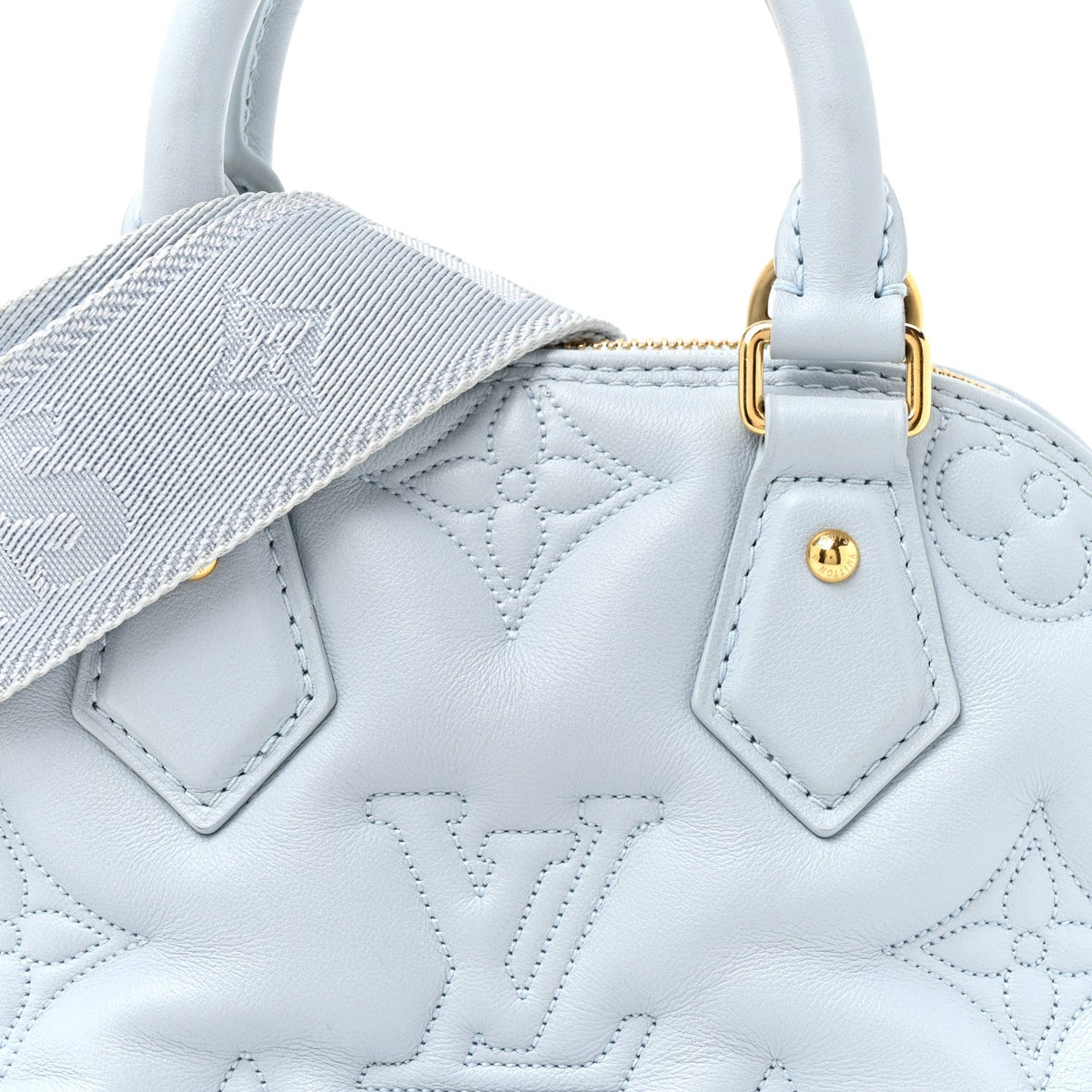 Calfskin Bubblegram Alma BB Ice Blue