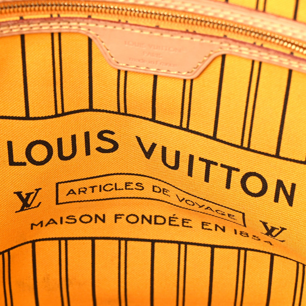 Monogram Inside Out Neverfull Bandouliere MM Jaune Safran