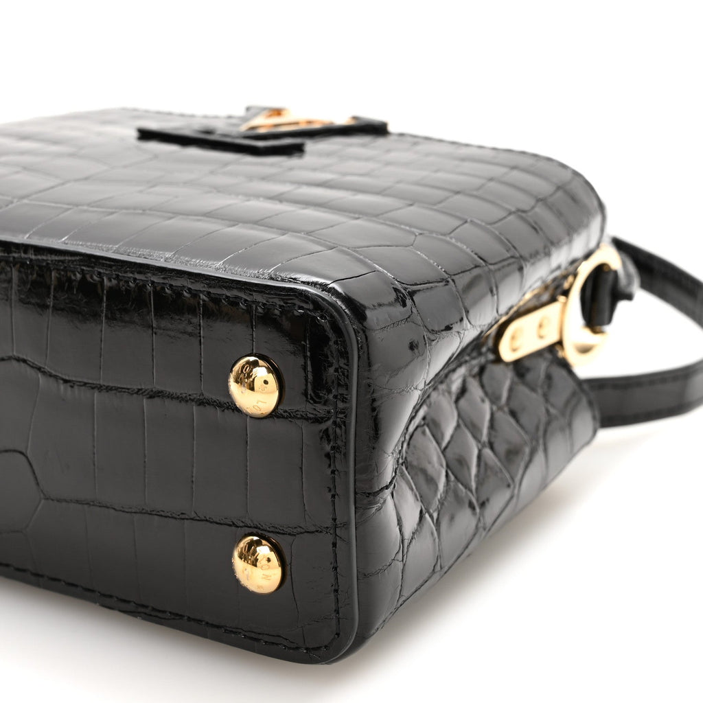 Crocodile Mini Capucines Black