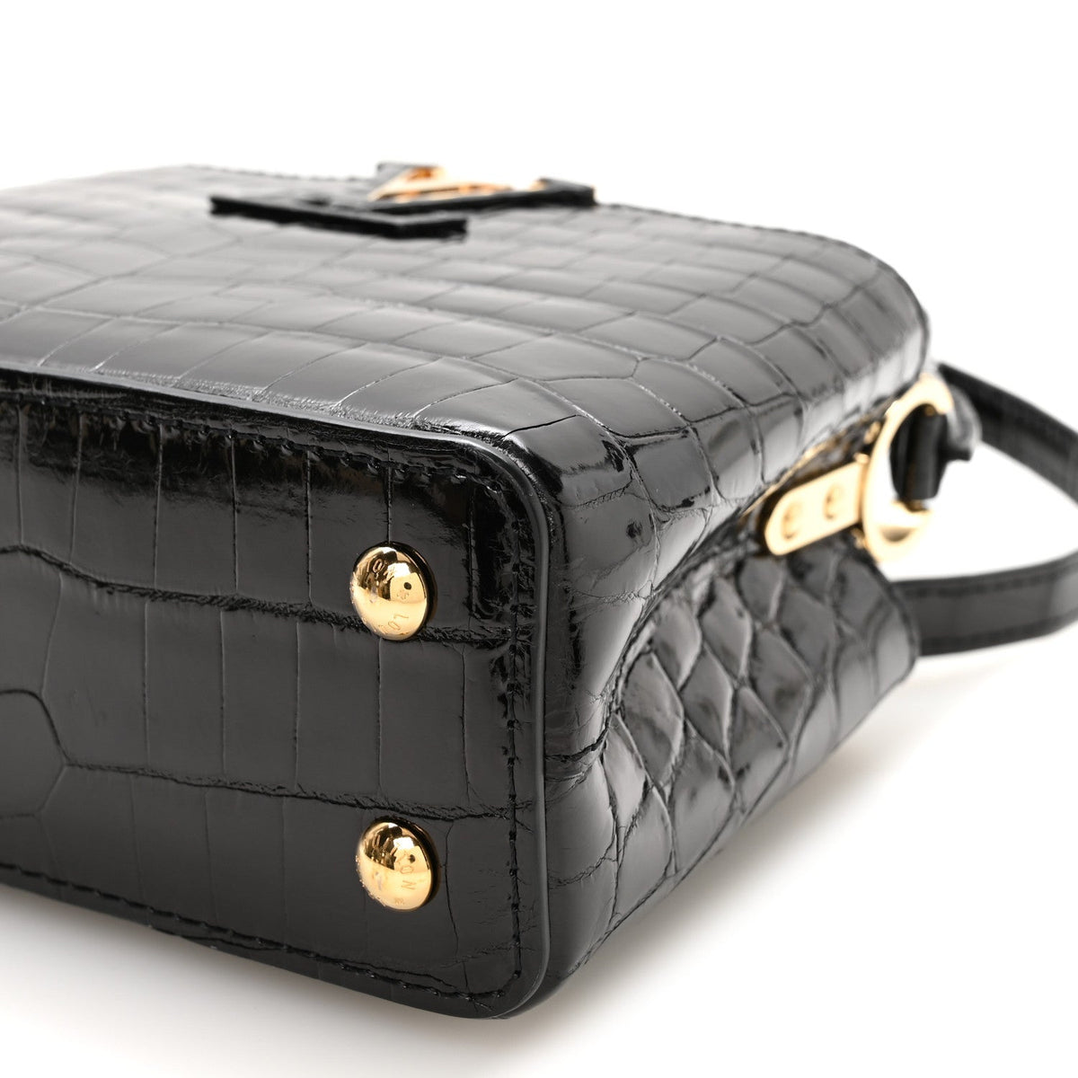 Crocodile Mini Capucines Black