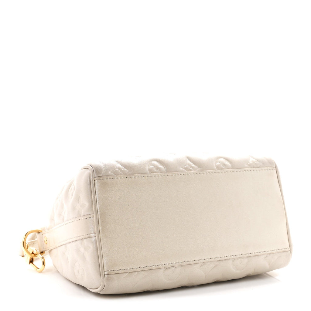 Lambskin Embossed Monogram Fall in Love Speedy 22 Bandouliere Ivory