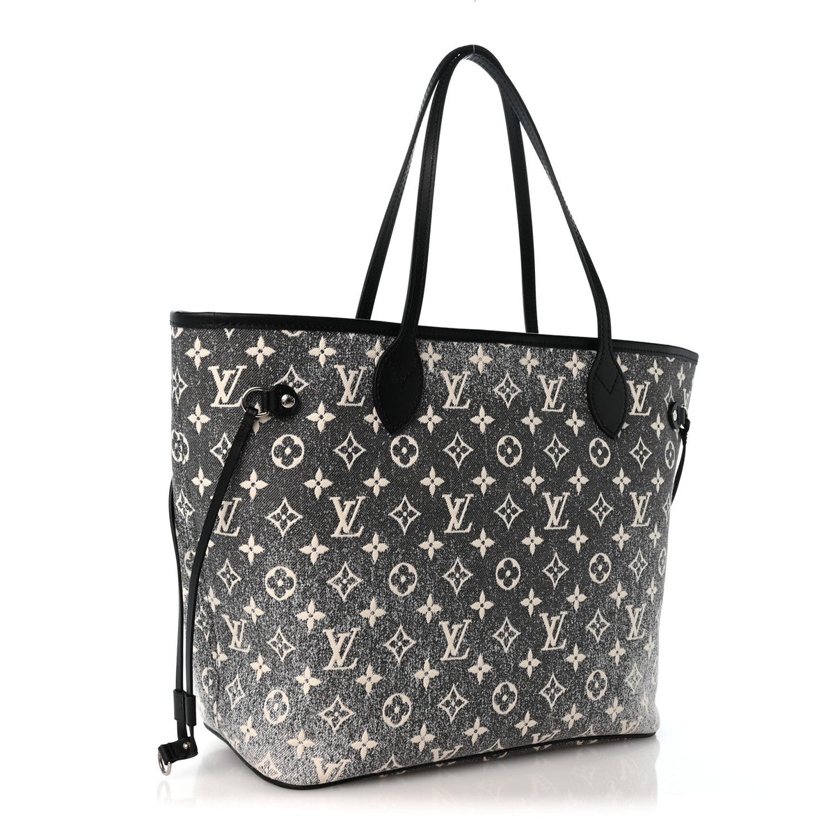 Denim Monogram Jacquard Neverfull MM Grey