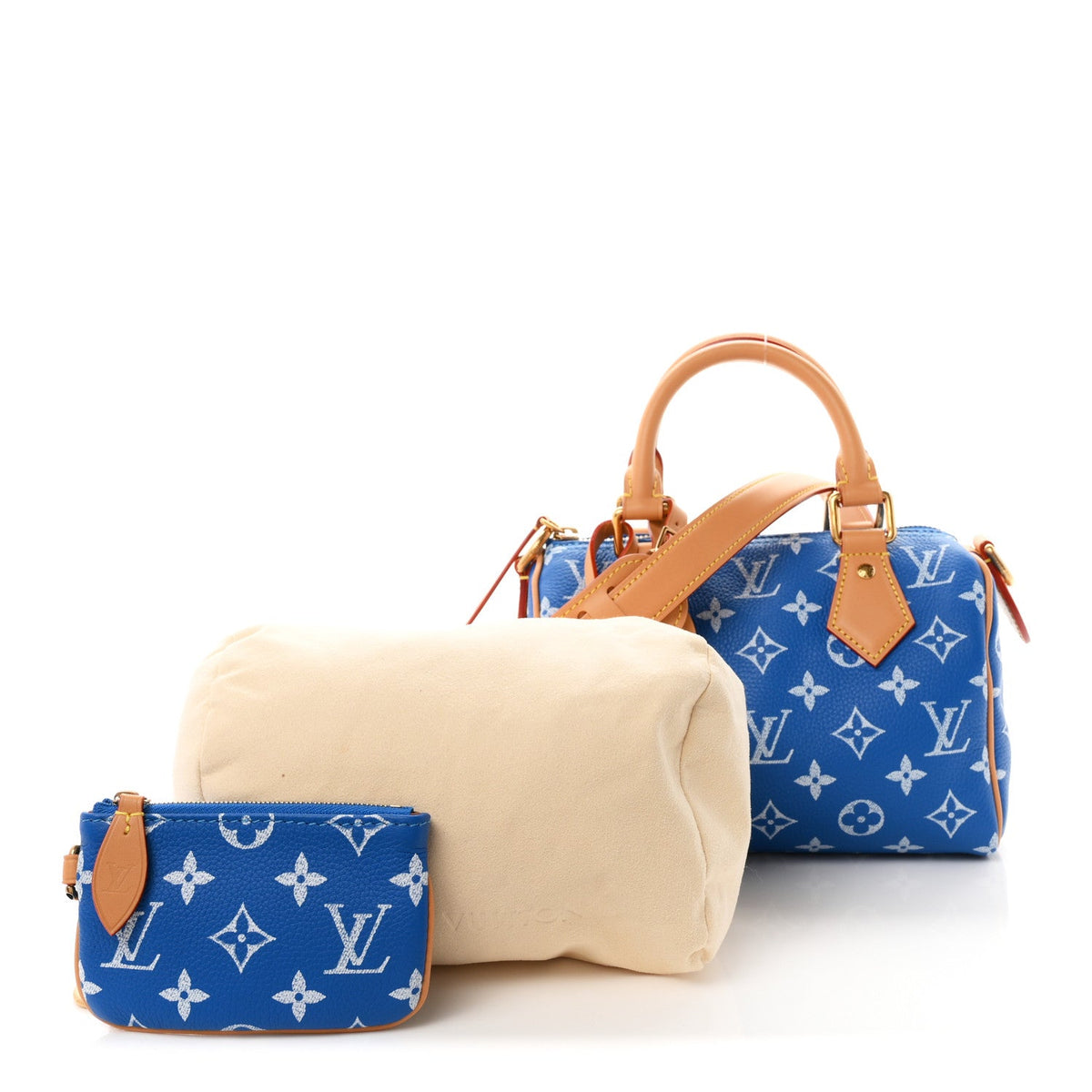 Calfskin Monogram Speedy P9 Bandouliere 20 Blue