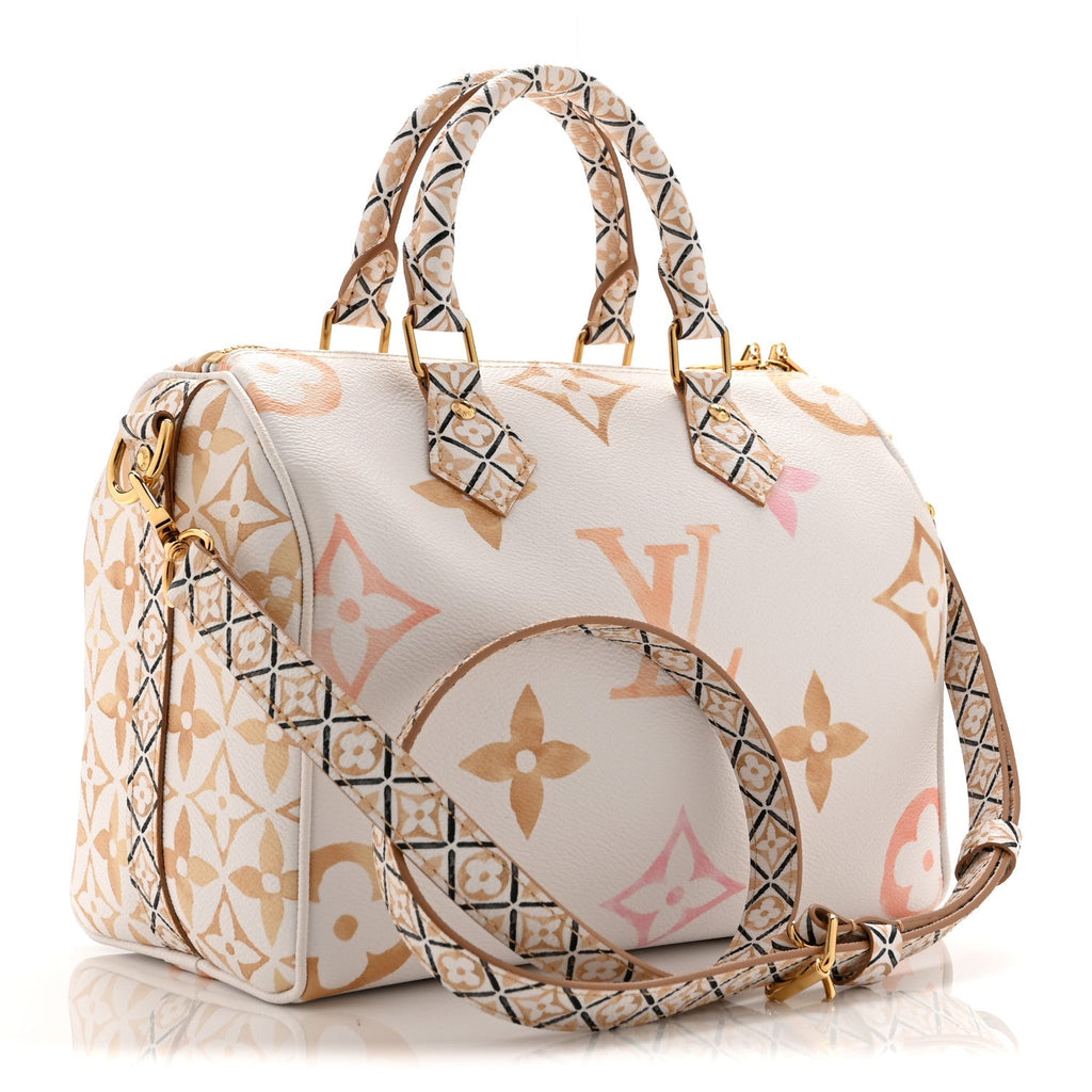 Monogram Giant By The Pool 2.0 Speedy Bandouliere 25 Beige
