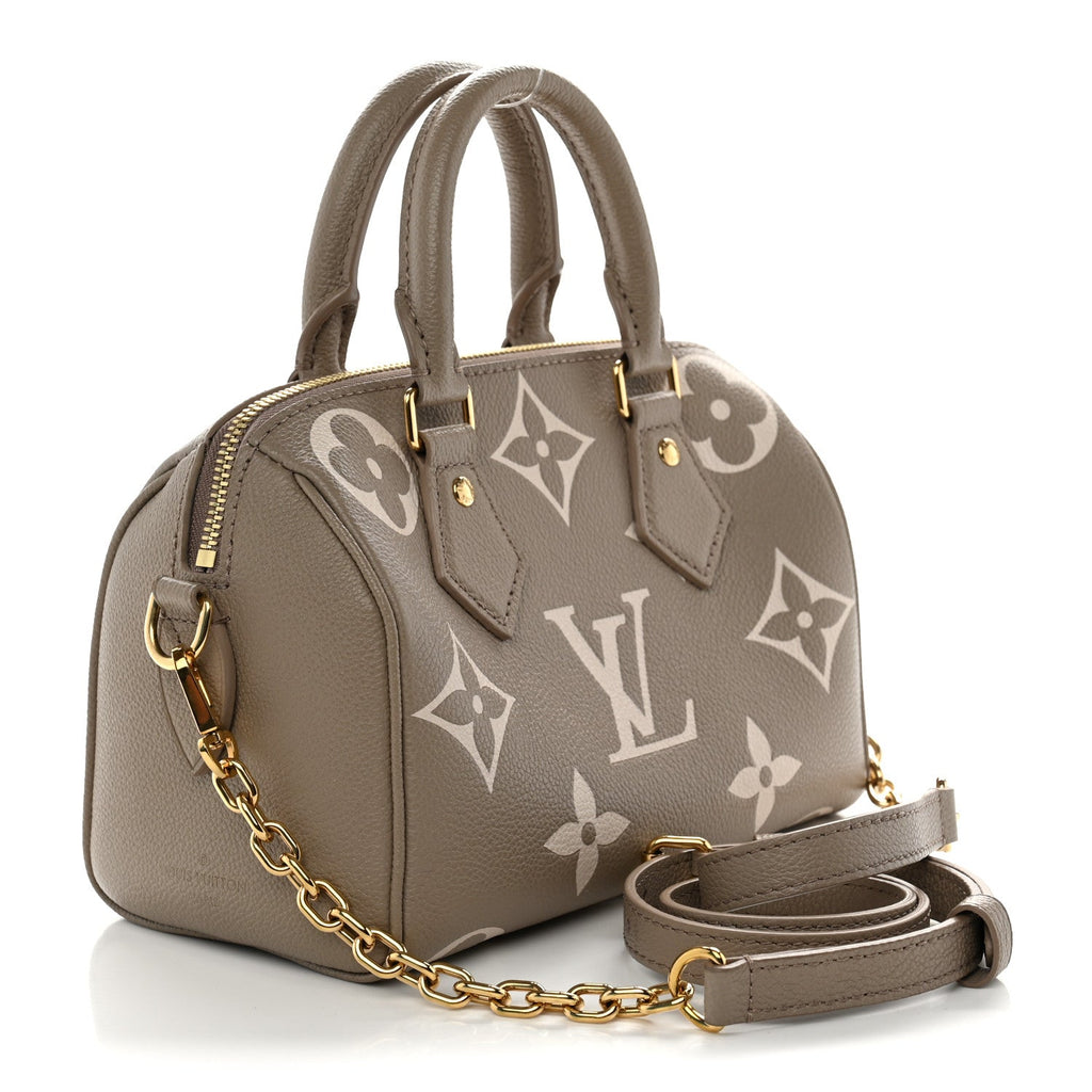 Empreinte Monogram Giant Speedy Bandouliere 20 Creme Beige