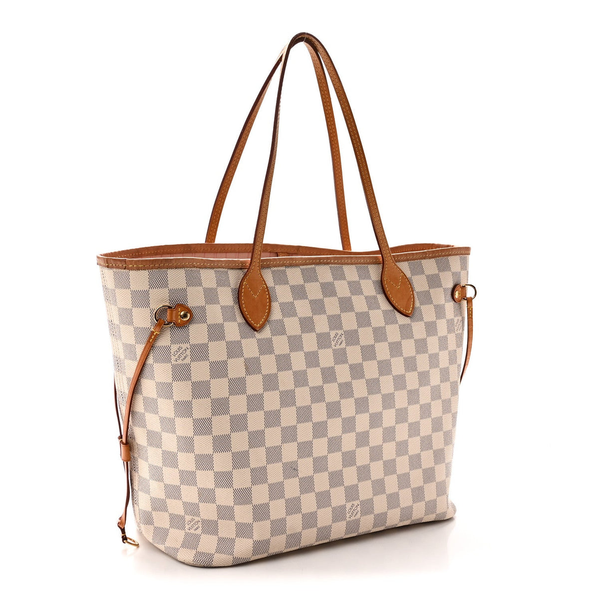 Damier Azur Neo Neverfull MM Rose Ballerine