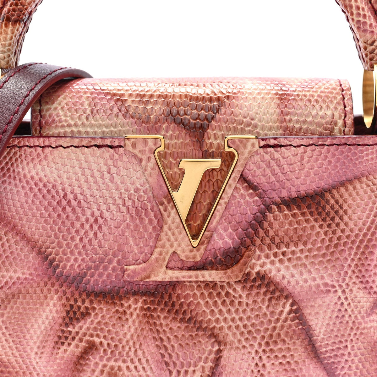 Lizard Mini Capucines Pink Multicolor