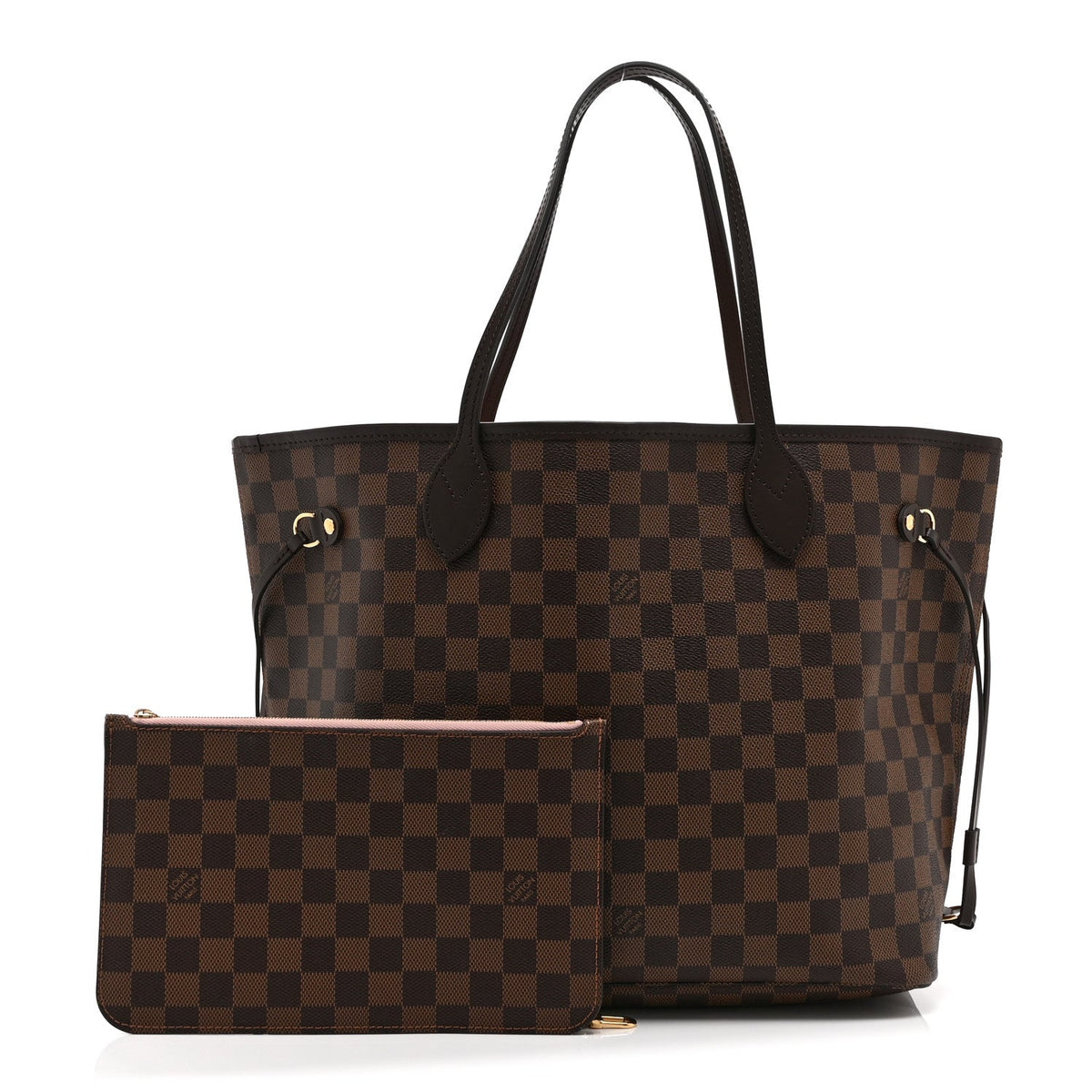 Damier Ebene Neo Neverfull MM Rose Ballerine