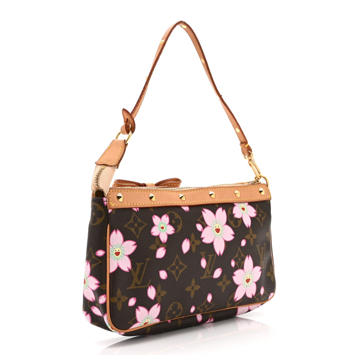 Monogram Cherry Blossom Pochette Accessories Brown