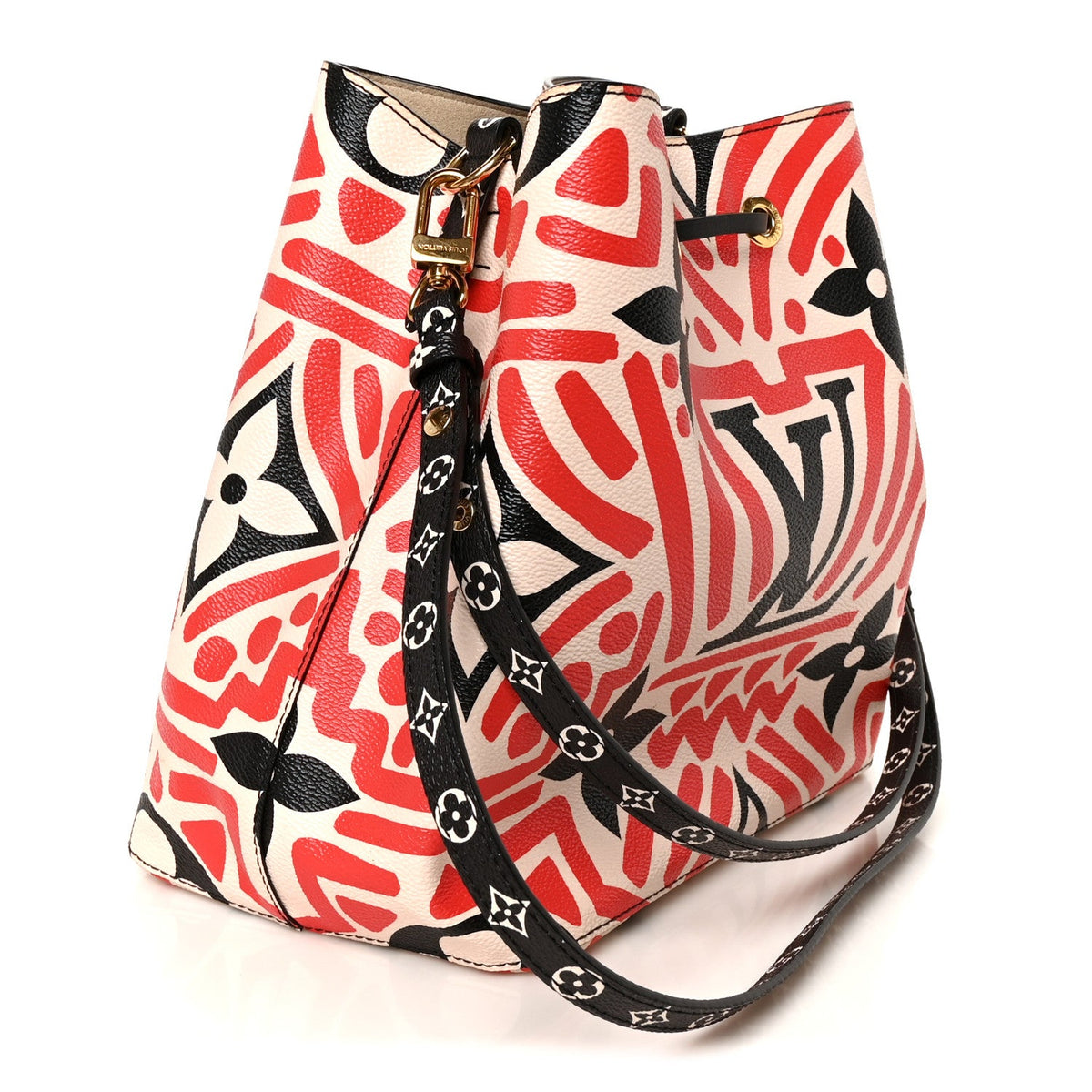 Monogram Giant Crafty NeoNoe MM Creme Rouge Black