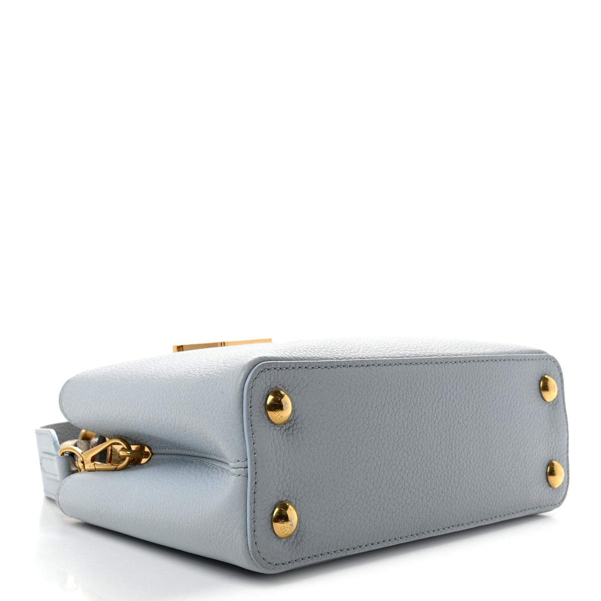 Taurillon Snakeskin Capucines BB Olympe Blue