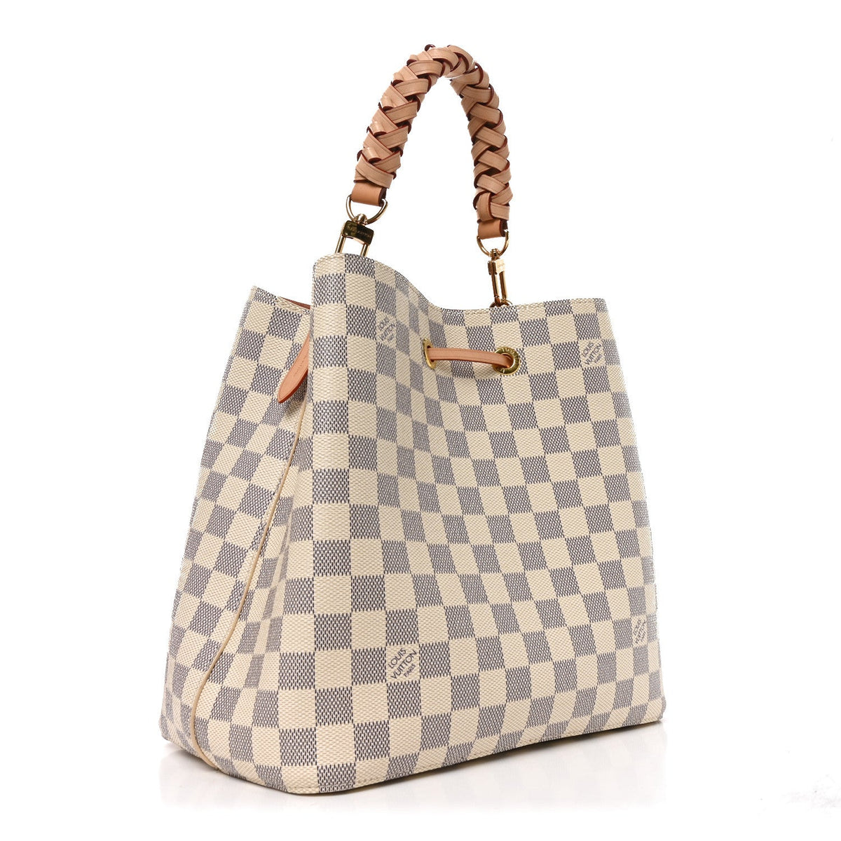 Damier Azur Braided Neonoe MM Peach Cream