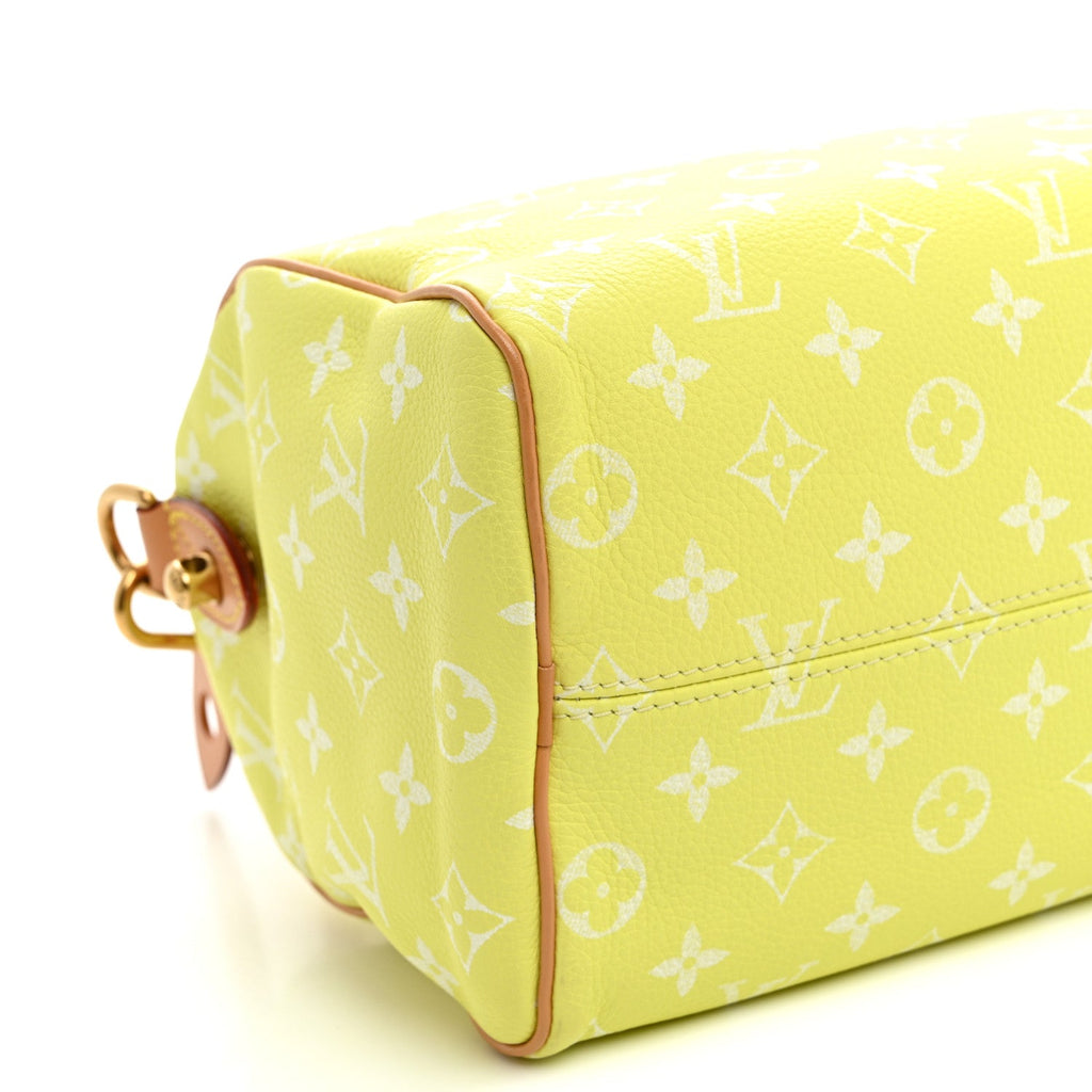 Calfskin Monogram Speedy P9 Bandouliere 25 Lemonade Yellow