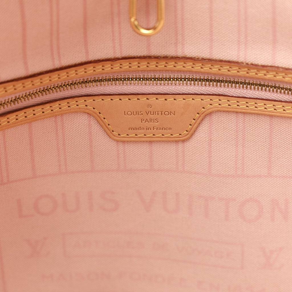 Damier Azur Neo Neverfull MM Rose Ballerine