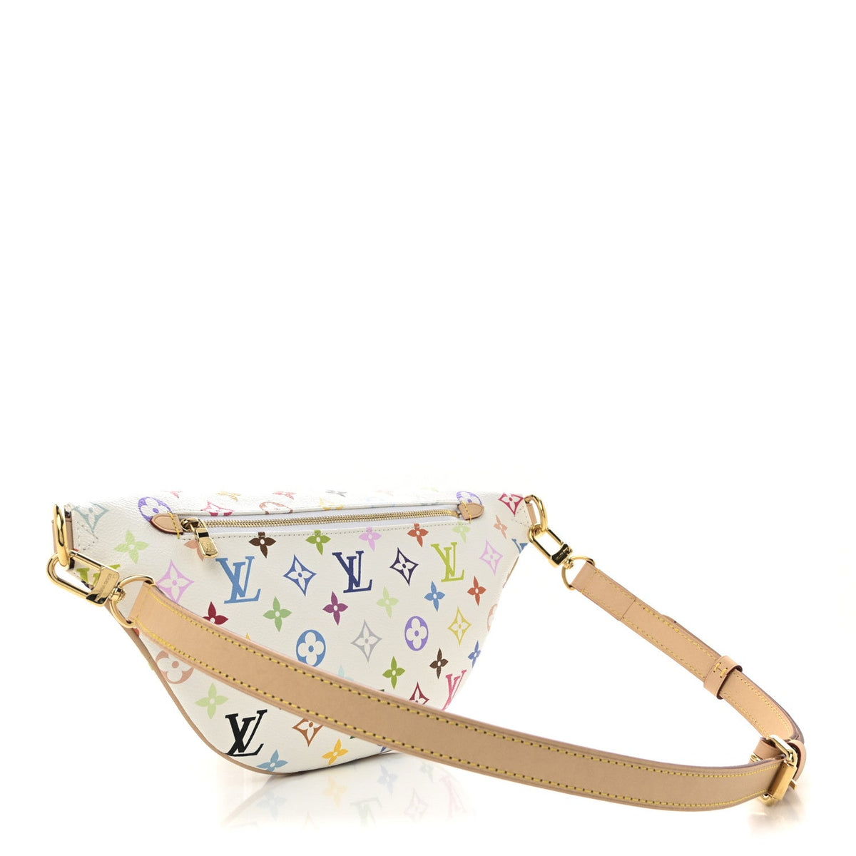 LV X TM Monogram Multicolor High Rise Bumbag White