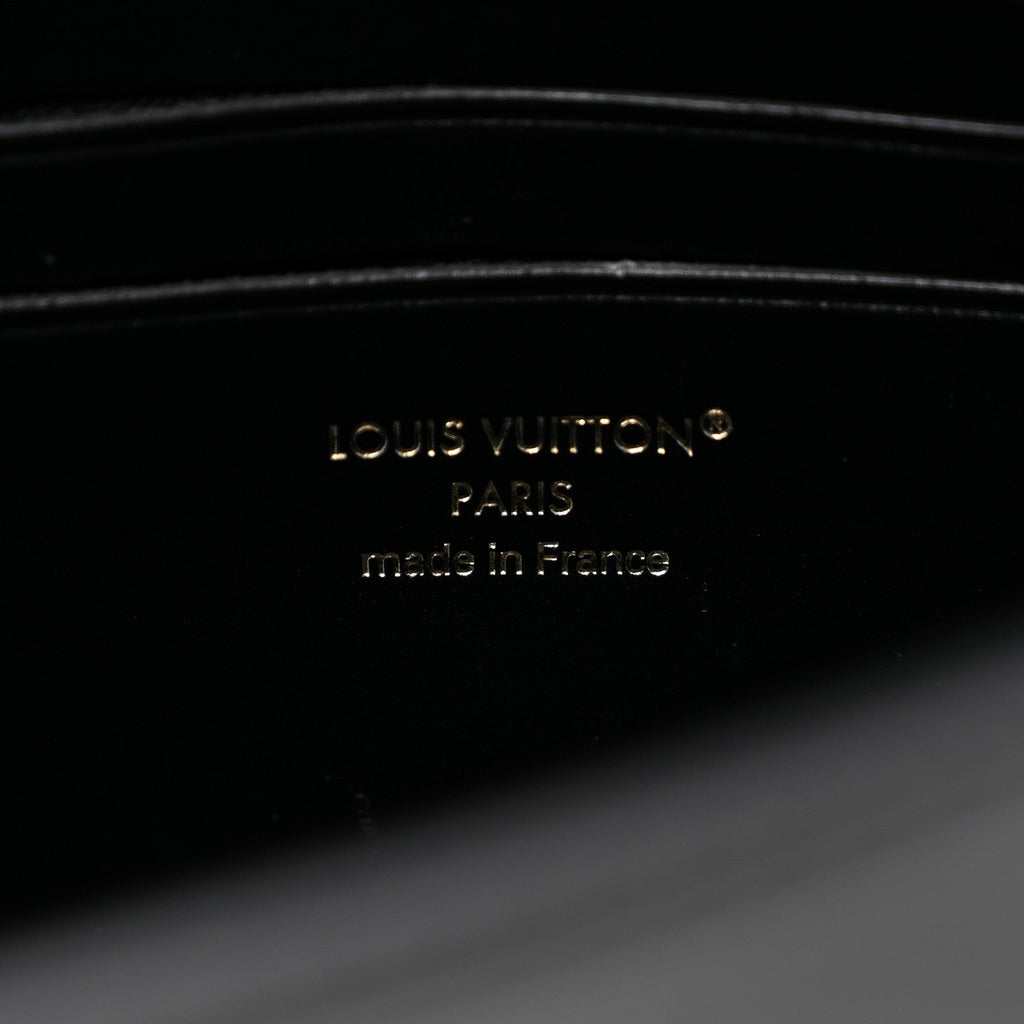 Calfskin LV Wallet On Chain Capucines Black