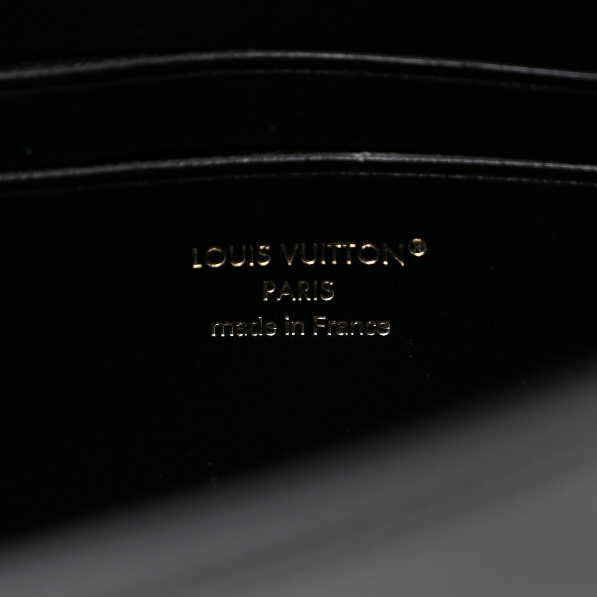Calfskin LV Wallet On Chain Capucines Black