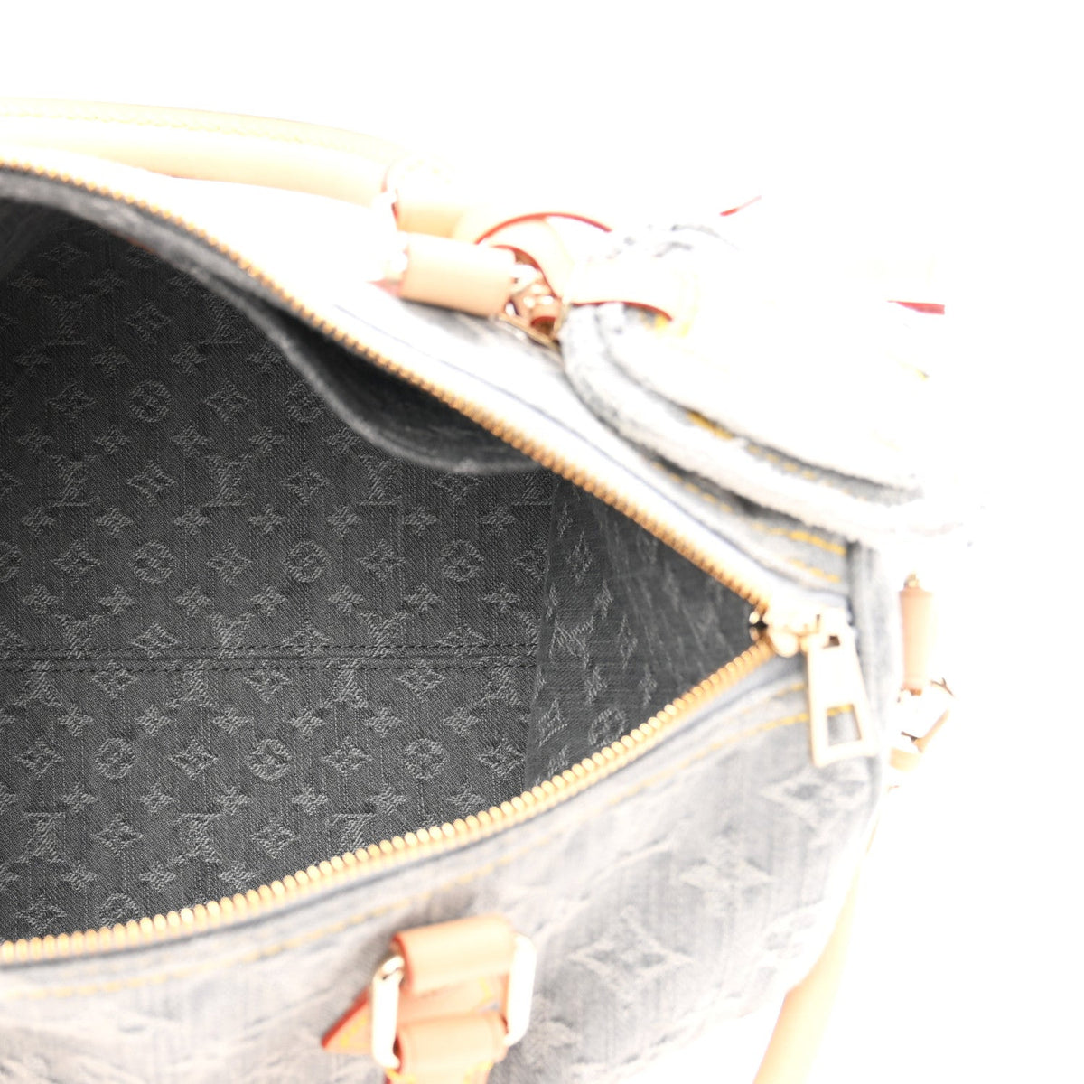 Monogram Denim Speedy Soft 30 Washed Gray