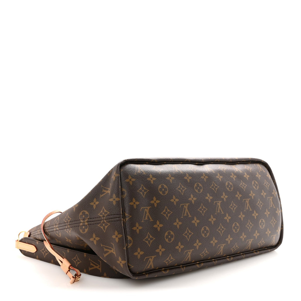 Monogram Stamped Inside Out Neverfull Bandouliere GM Beige