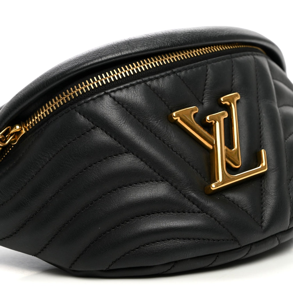 Calfskin Quilted New Wave Bumbag Black