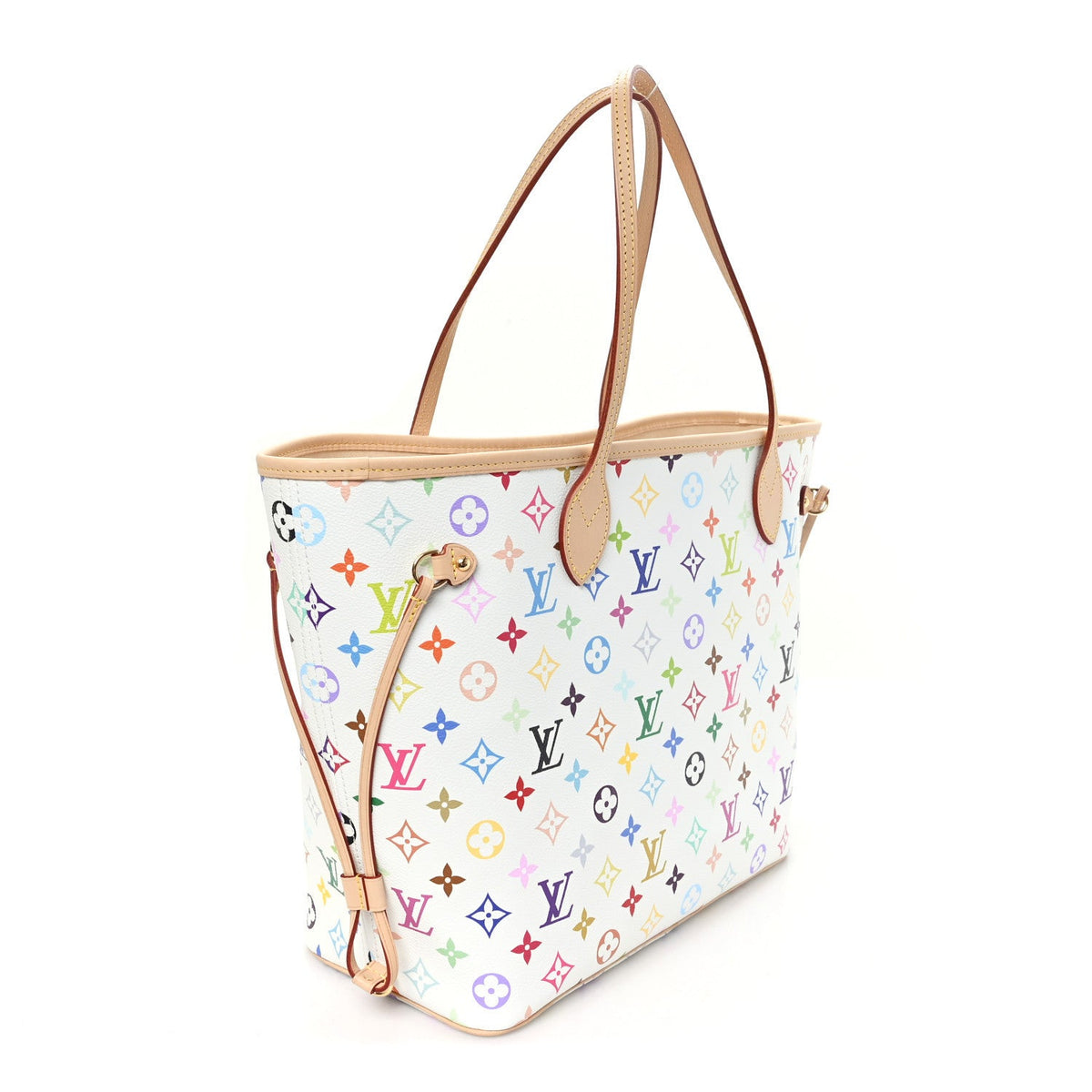 LV X TM Monogram Multicolor Neverfull MM White