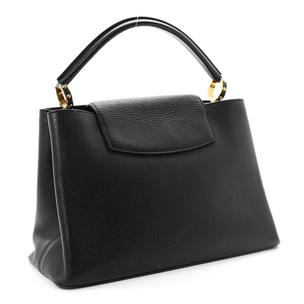 Taurillon Capucines MM Black Fuchsia