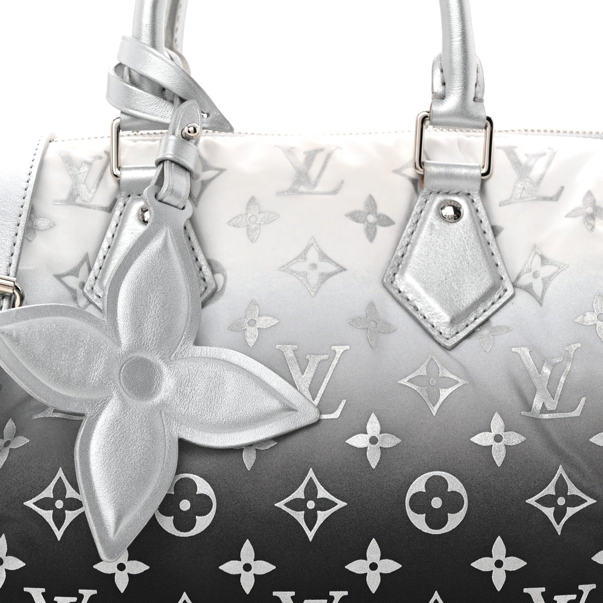 Nylon Monogram Gradient LV Snow Speedy Bandouliere 25 Frost
