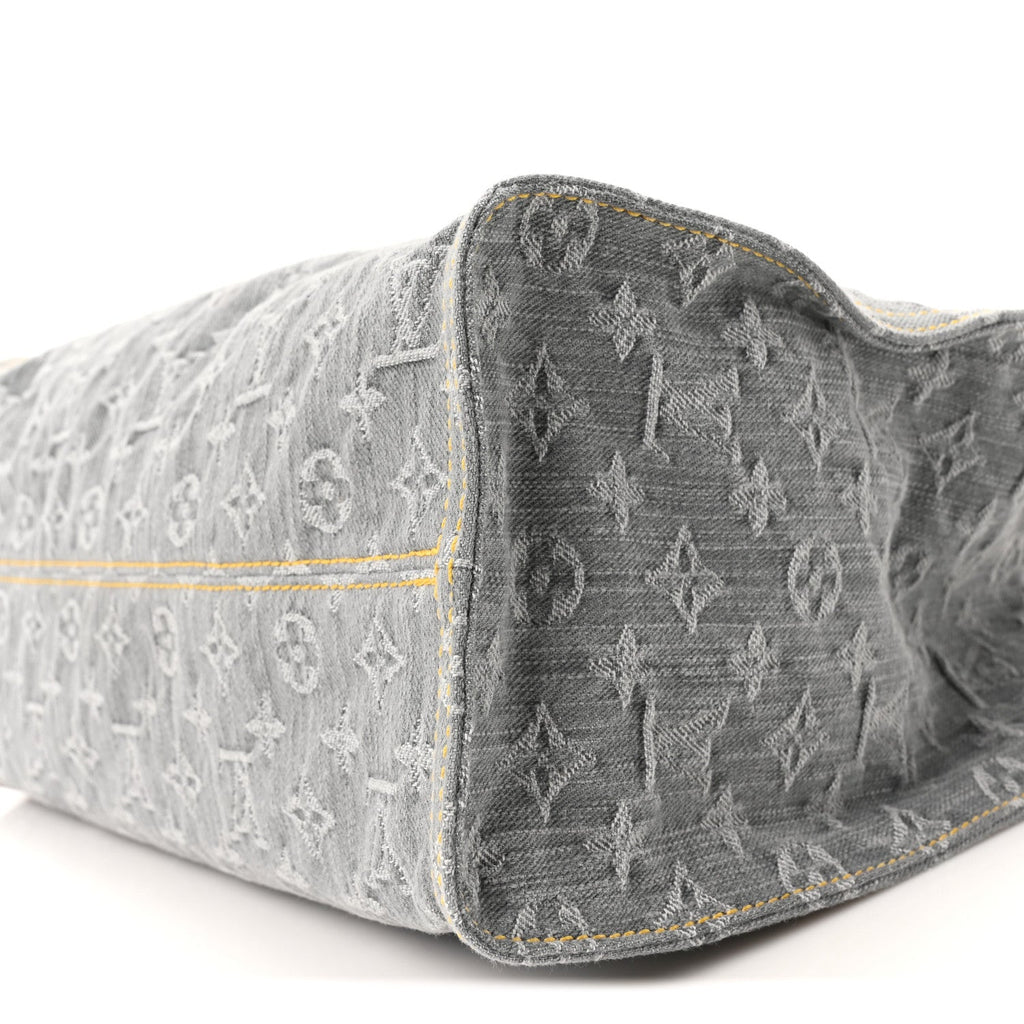Monogram Denim Onthego MM Washed Gray