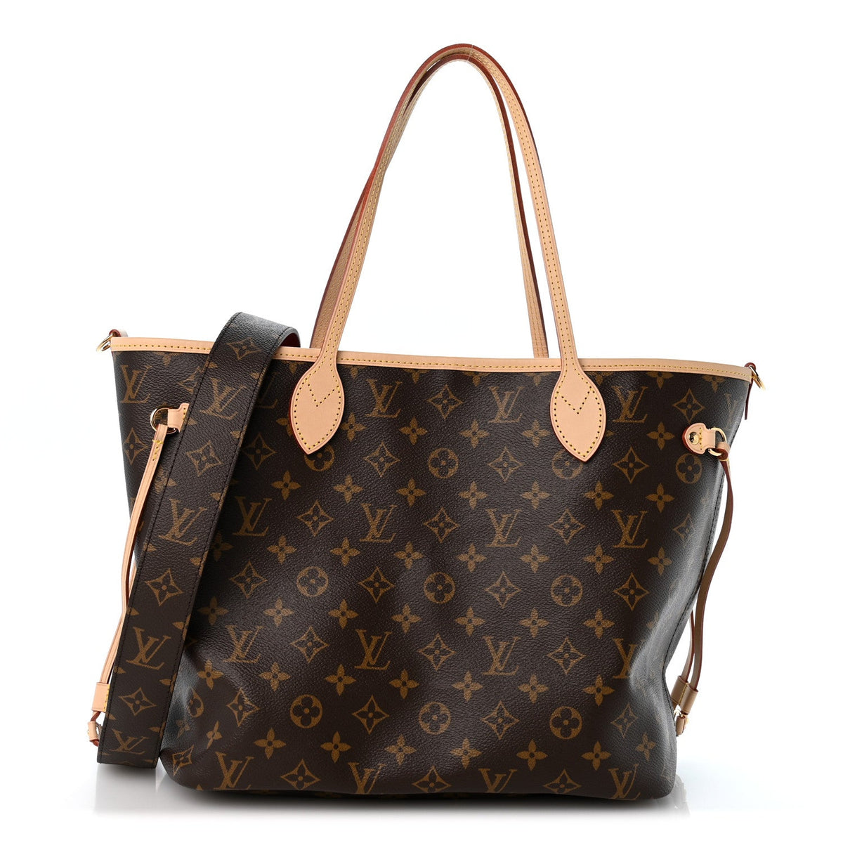 Monogram Inside Out Neverfull Bandouliere MM Rouge Sari