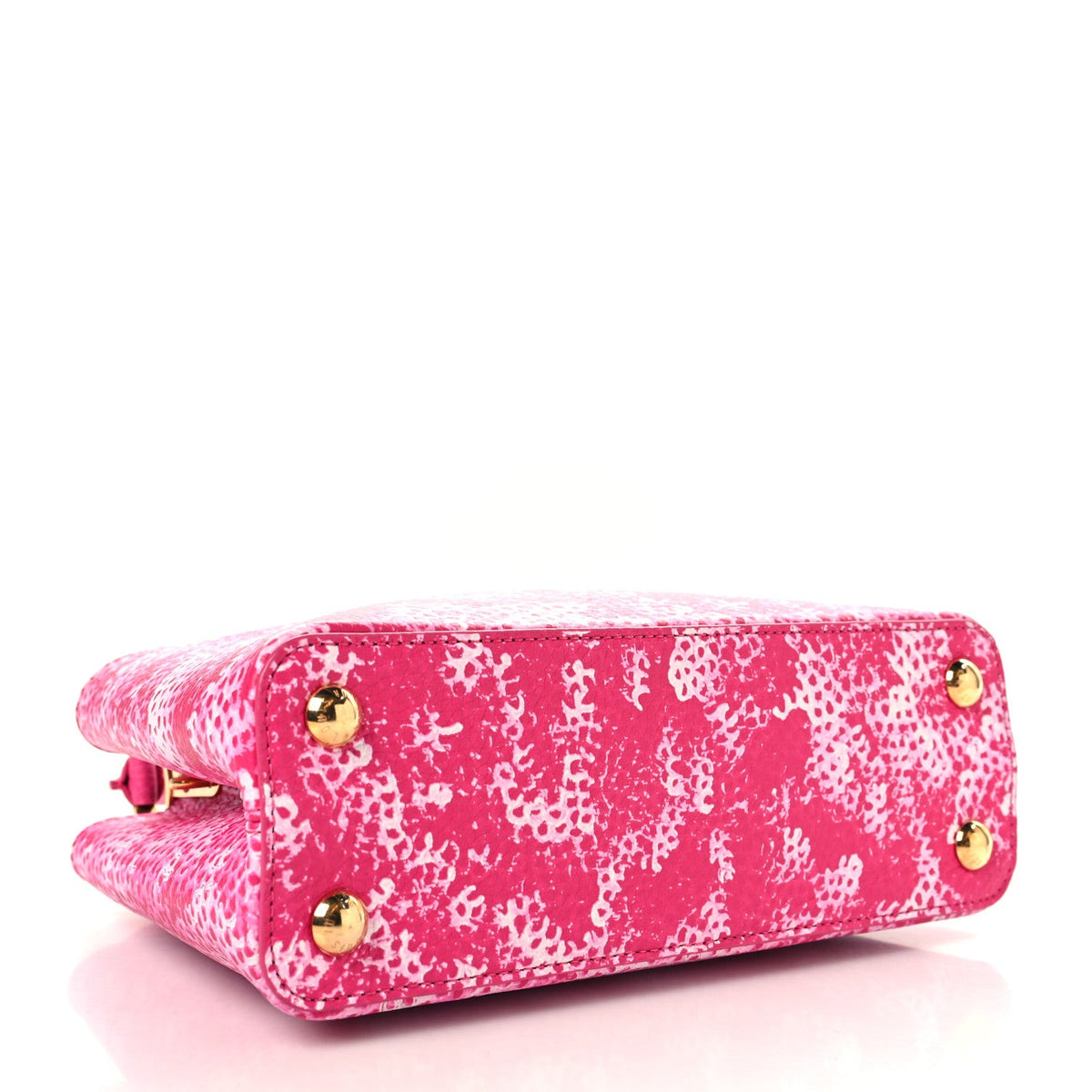 LV X YK Taurillon Infinity Net Capucines BB Fuchsia