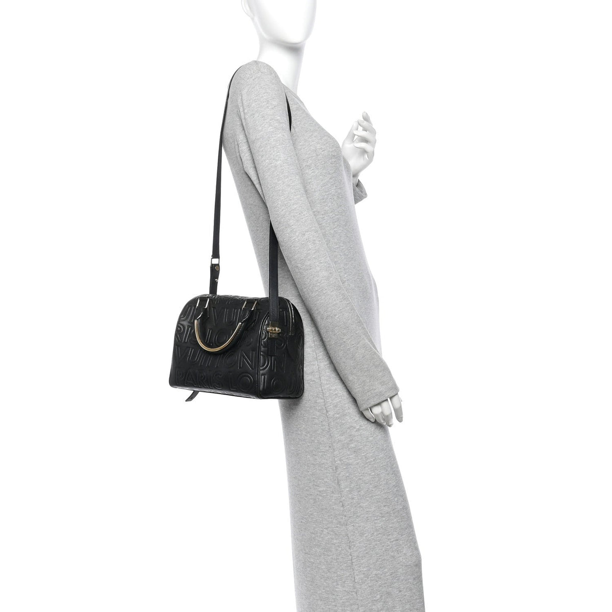 Calfskin Embossed Mini Cube Speedy Black