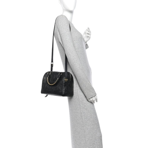 Calfskin Embossed Mini Cube Speedy Black
