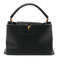 Taurillon Capucines MM Black Fuchsia