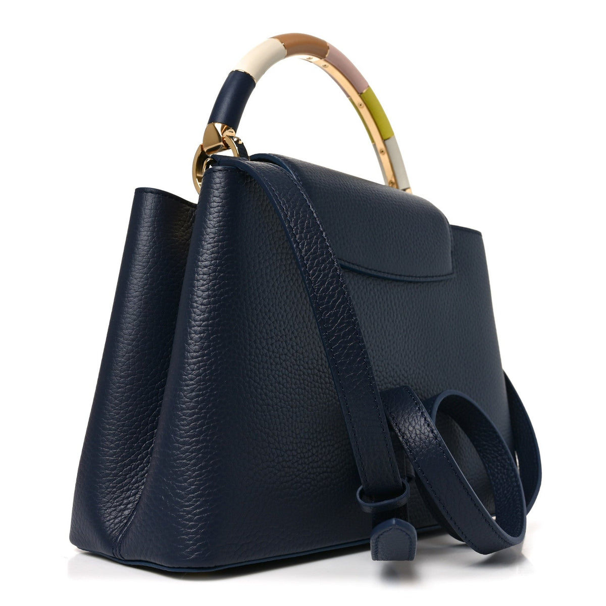 Taurillon Kintsugi Capucines MM Navy