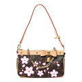 LV X TM Monogram Cherry Blossom Pochette Accessories Sakura Brown