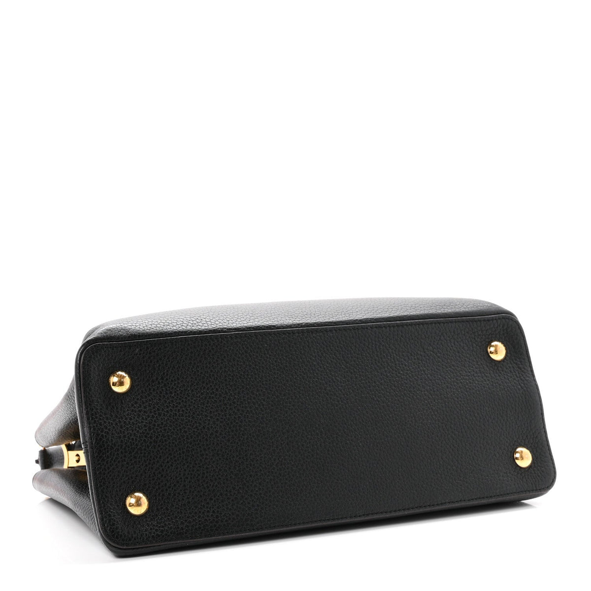 Taurillon Capucines MM Black Fuchsia