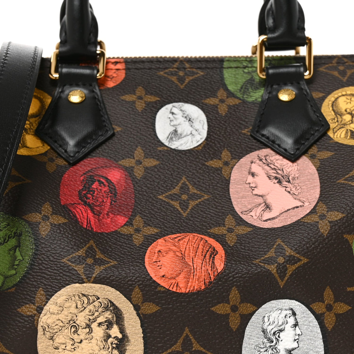 x FORNASETTI Monogram Cameo Speedy Bandouliere 25