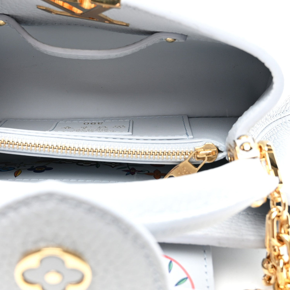 LV X TM Taurillon Capucines East West Mini Olympe Blue