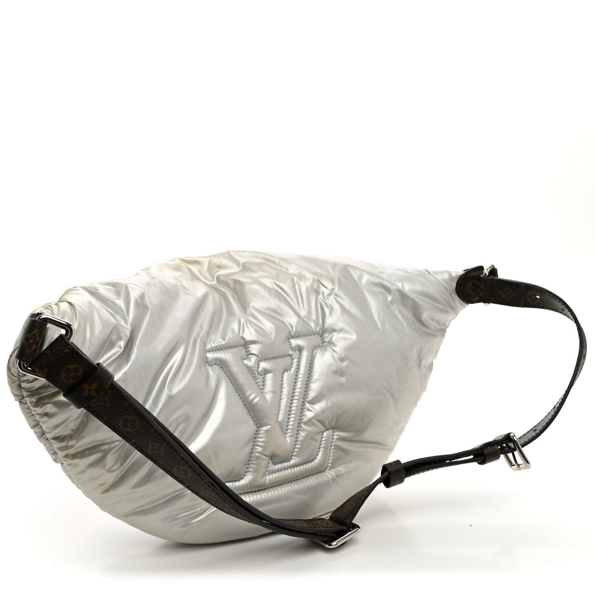 Econyl Monogram Pillow Bumbag Silver