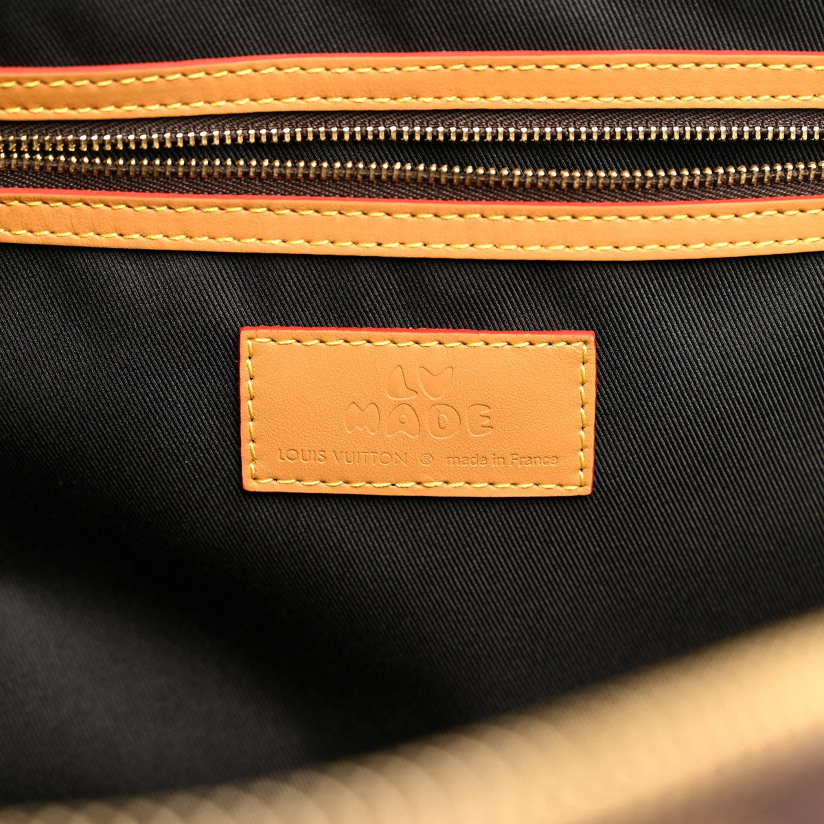 X NIGO Reverse Monogram Stripe Keepall Bandouliere 50 Brown