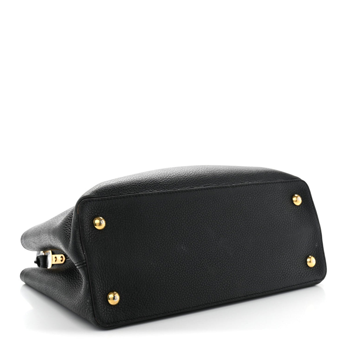 Taurillon Capucines MM Black Fuchsia