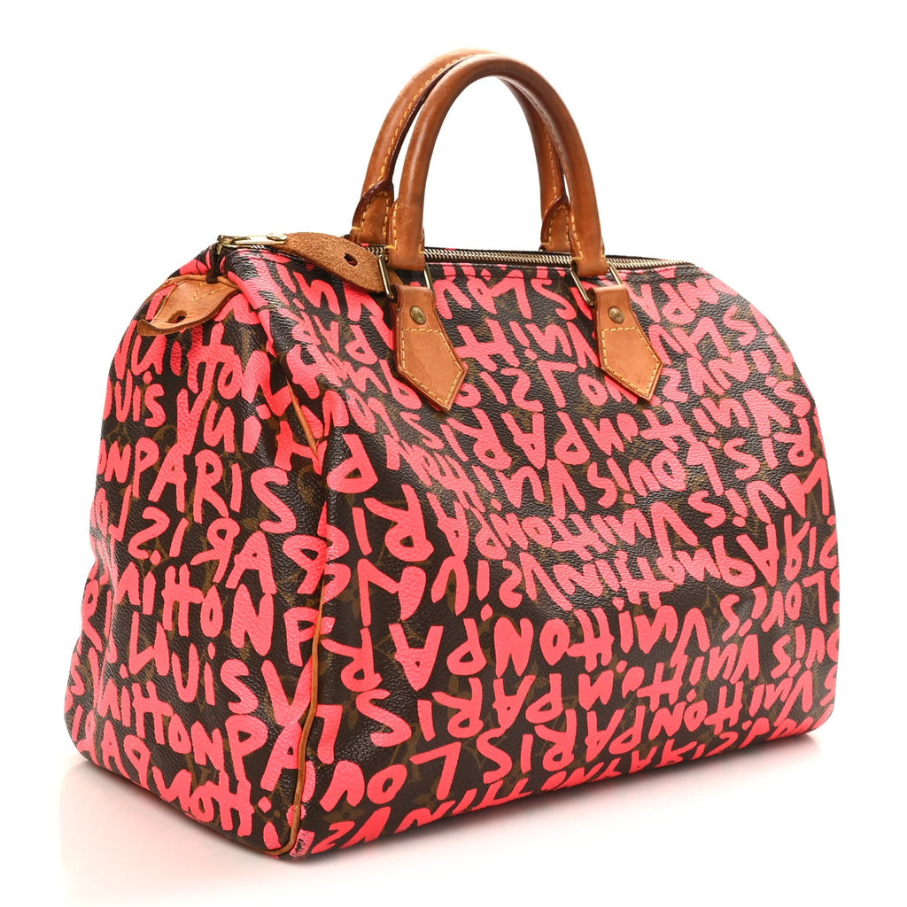 Monogram Graffiti Speedy 30 Fuchsia