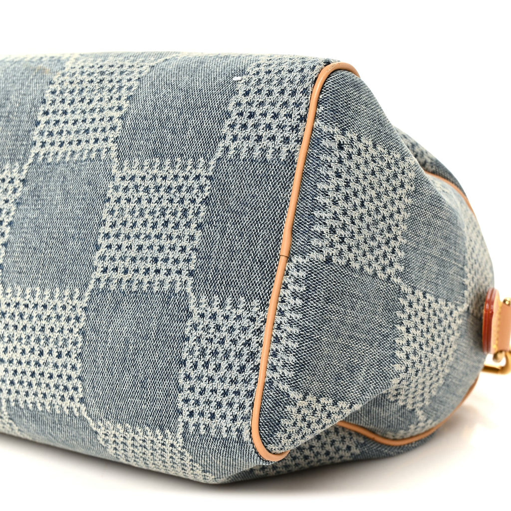 Damier Denim 3D Speedy Bandouliere 25 Bleu