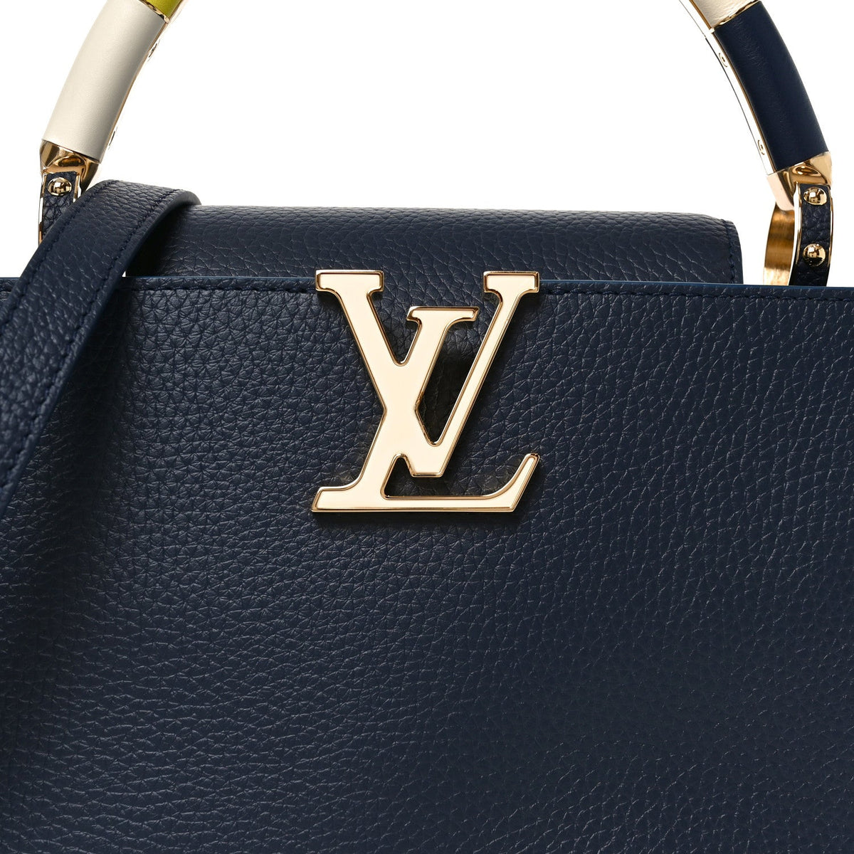 Taurillon Kintsugi Capucines MM Navy