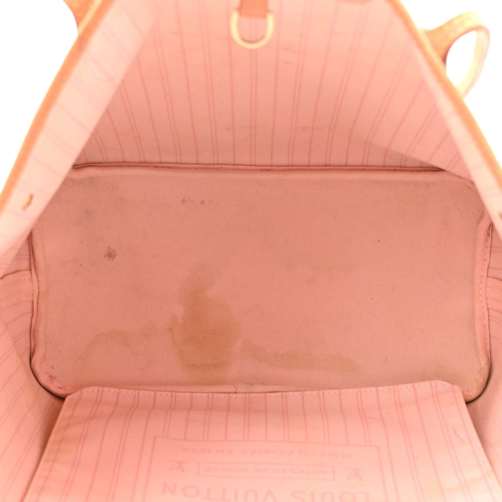 Damier Azur Neo Neverfull MM Rose Ballerine
