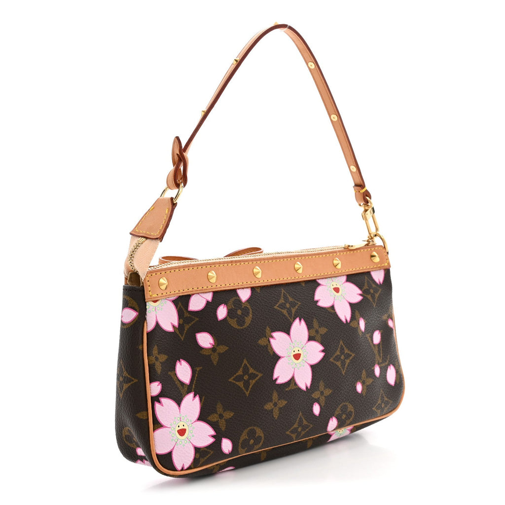 Monogram Cherry Blossom Pochette Accessories Brown