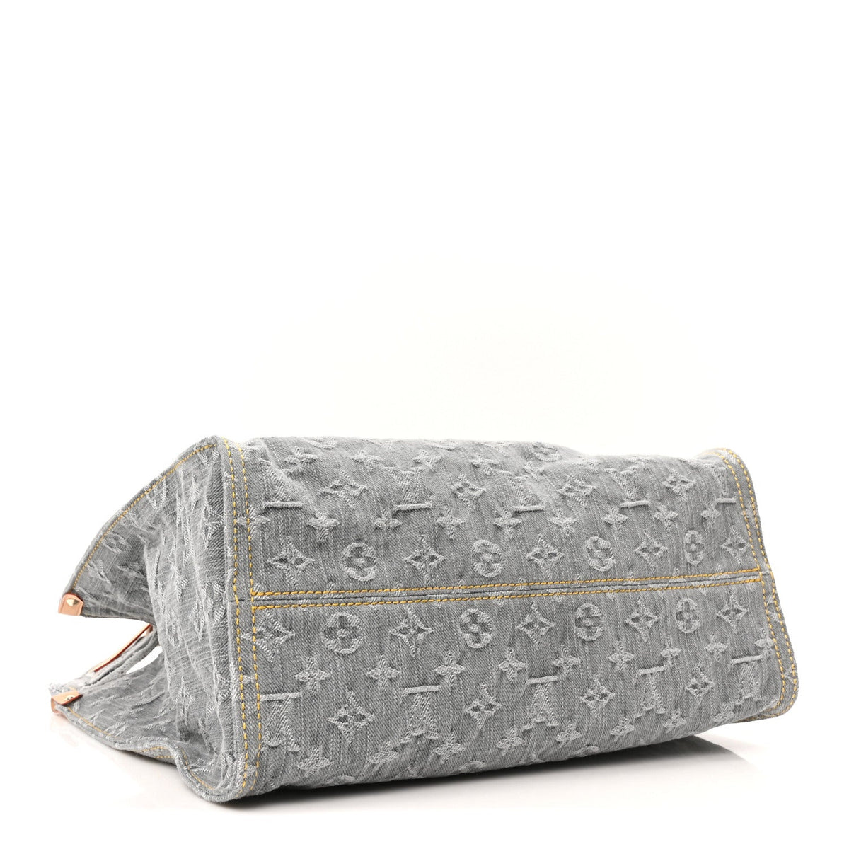 Monogram Denim Onthego MM Washed Gray