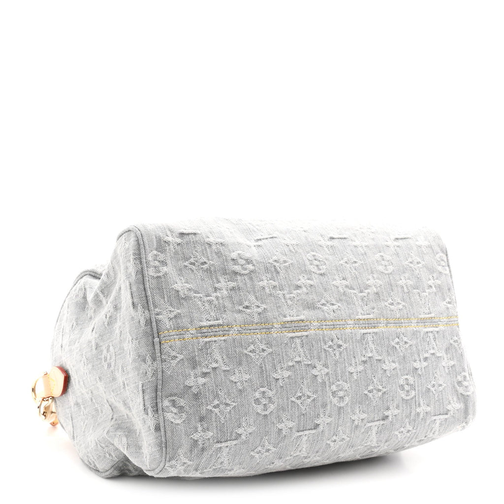 Monogram Denim Speedy Soft 30 Washed Gray