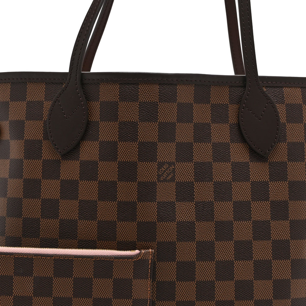 Damier Ebene Neo Neverfull MM Rose Ballerine
